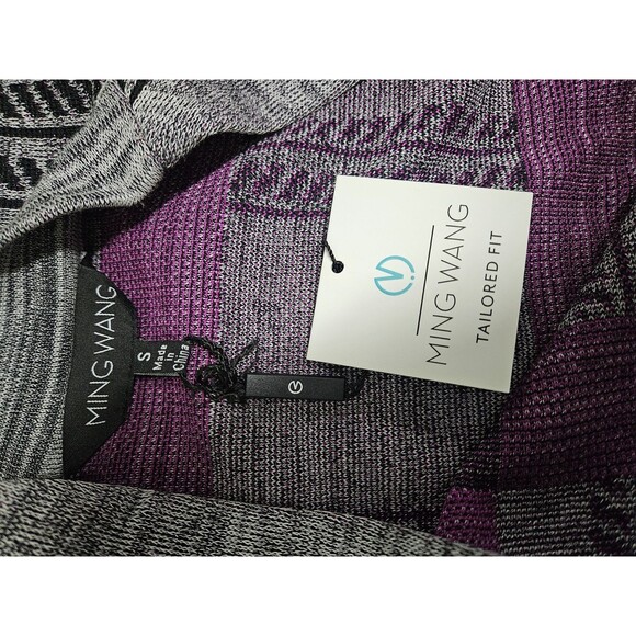 Ming Wang Blazer Plaid Stretch Acrylic Polyester Cardigan Sz Small NWT - Picture 6 of 7